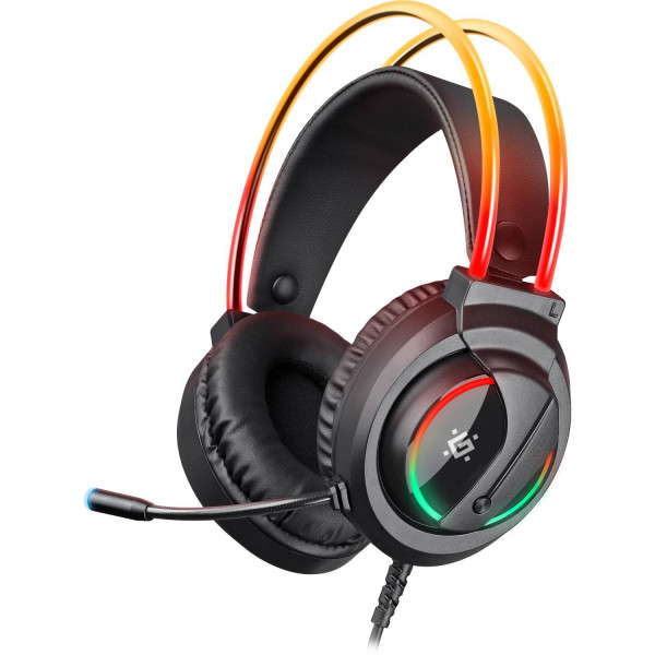 Ігрова гарнітура Defender Flame RGB, кабель 2 м, чорна