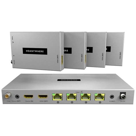 HDA-250837 - HDAnywhere 4K (1x4+1) Сплиттер 1хHDMI в 4хHDBaseT