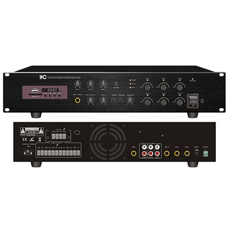 TI-120Z Мікшируючий підсилювач 120W 6 зон (рег.кожн.зони) з MP3/USB/SD/FM/BТ, 4 мікроф.вх., 1 ЕМС