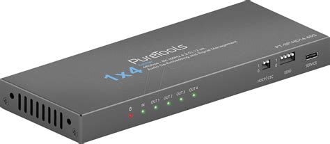 PT-SP-HD14-48G Спліттер/даунскейлер з аудіо де-ембеддером PureTools - HDMI 1x4, 8K (60Hz 4:2:0)