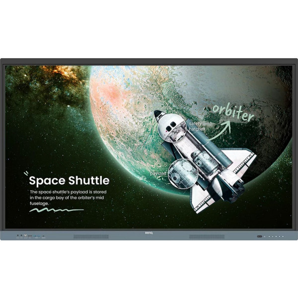 Інтерактивна панель 65" BenQ RE6504, IPS, UHD, 64Гб, колонки, кріплення, чорна