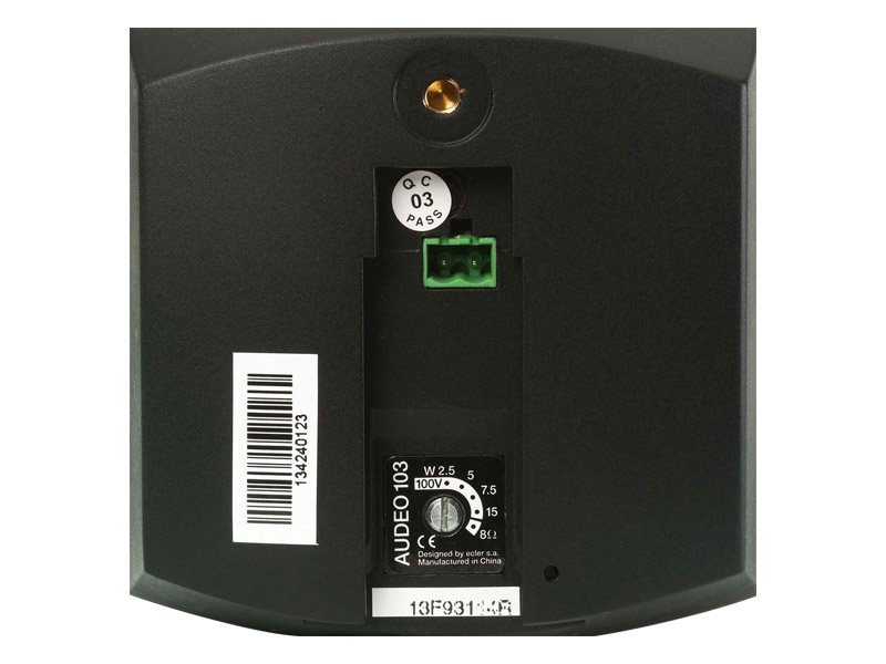 Преміальна настінна акустика Ecler AUDEO103BK (3.5" + 0.5", 25 Вт, 8 Ом / 100V, IP54, Чорна)