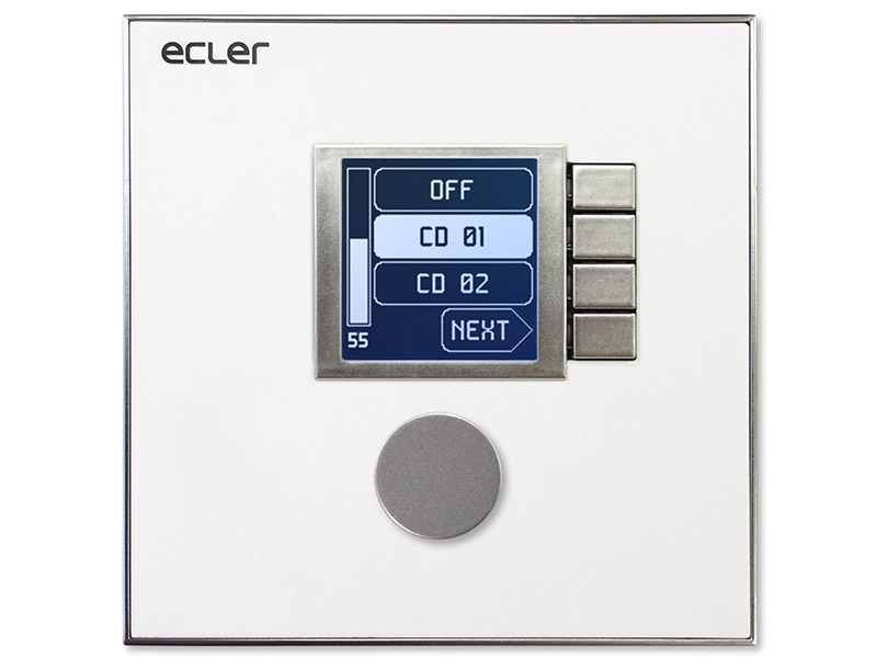 Цифрова настінна панель Ecler WPNET4KVR (LCD, Енкодер, 4 кнопки, EclerNet)