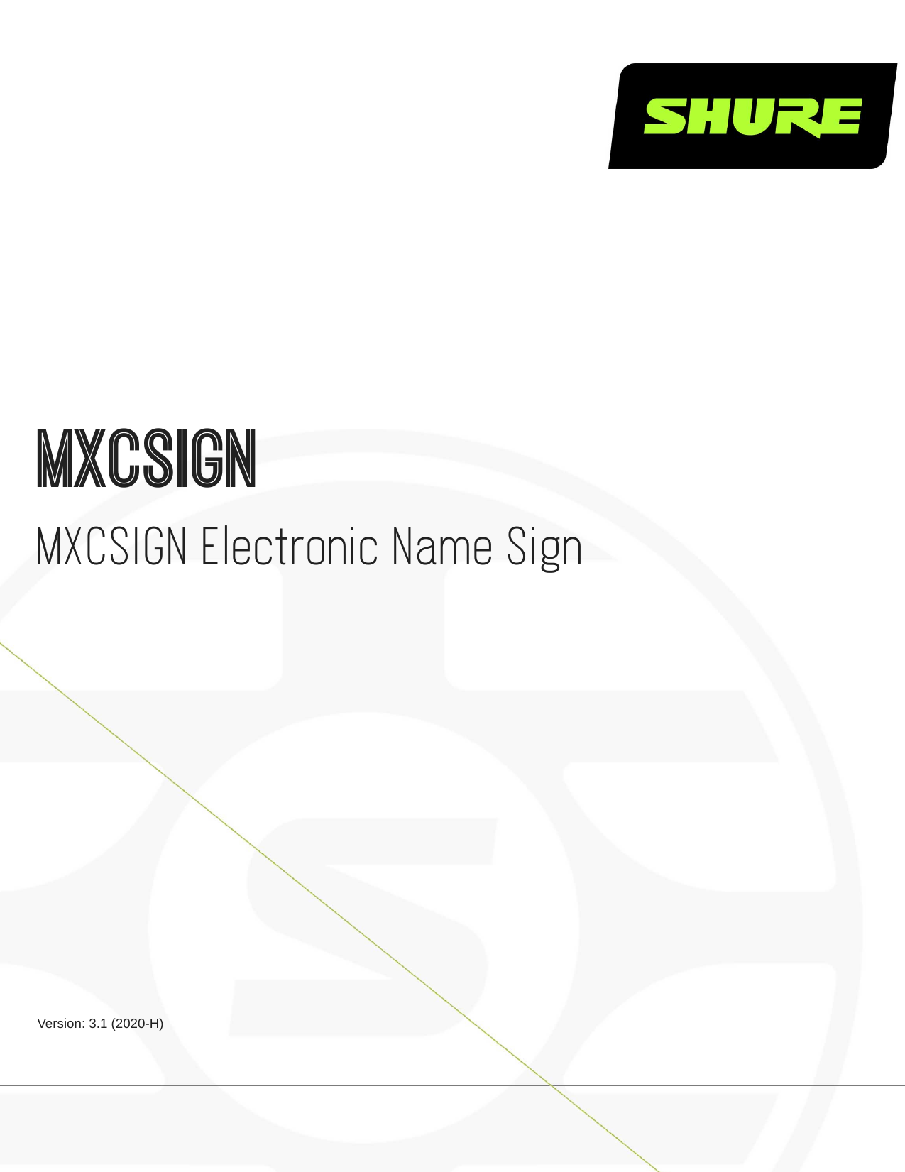 Електронна іменна табличка Shure MXCSIGN (E-ink дисплей, для систем MXC/DCS/DDS)