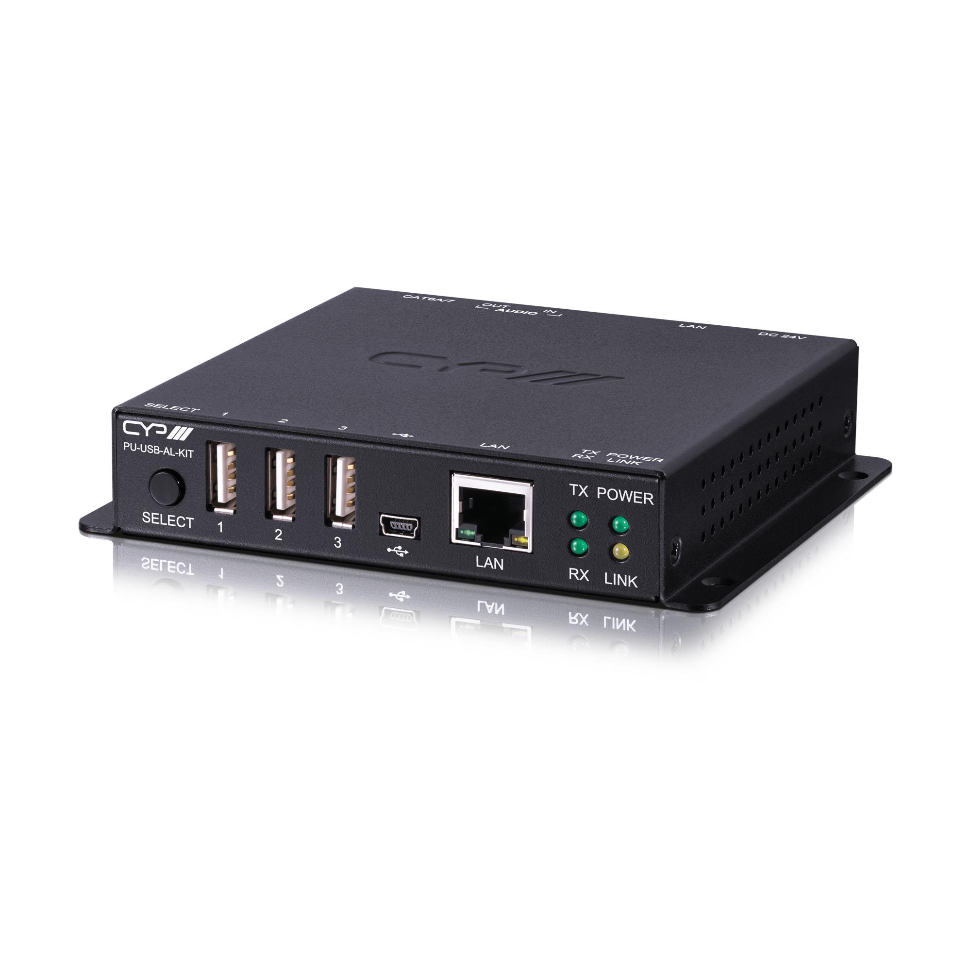 Мультифункціональний подовжувач CYP PU-USB-AL-KIT (USB 2.0, Аудіо, LAN по CAT5e/6, до 100м)