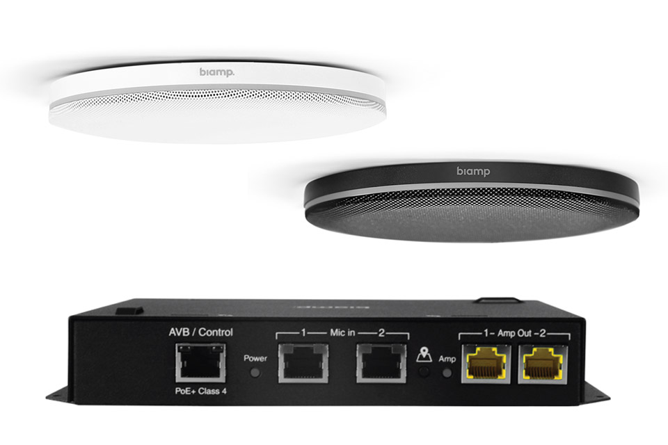Стельовий мікрофон Biamp Parlé TCM-XA White (AVB, Beamtracking, Підсилювач PoE+)