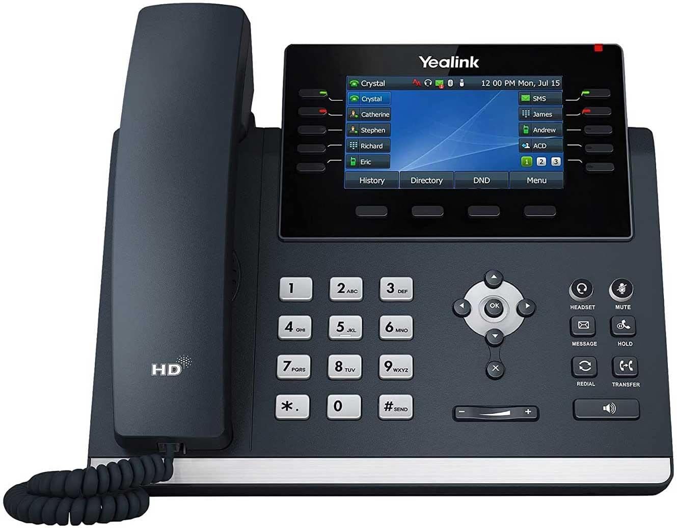 IP-телефон Yealink T46U (Кольоровий екран 4.3", 16 SIP-акаунтів, 2x USB)