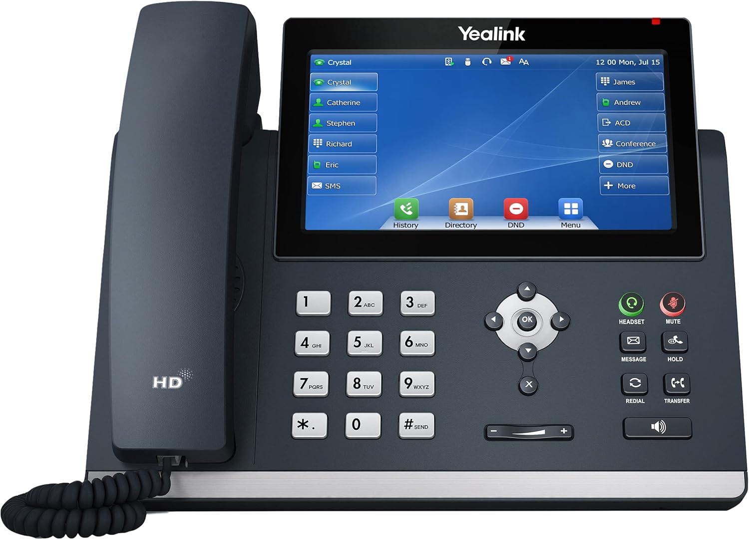IP-телефон Yealink T48U (Сенсорний екран 7", 16 SIP-акаунтів, 2x USB)