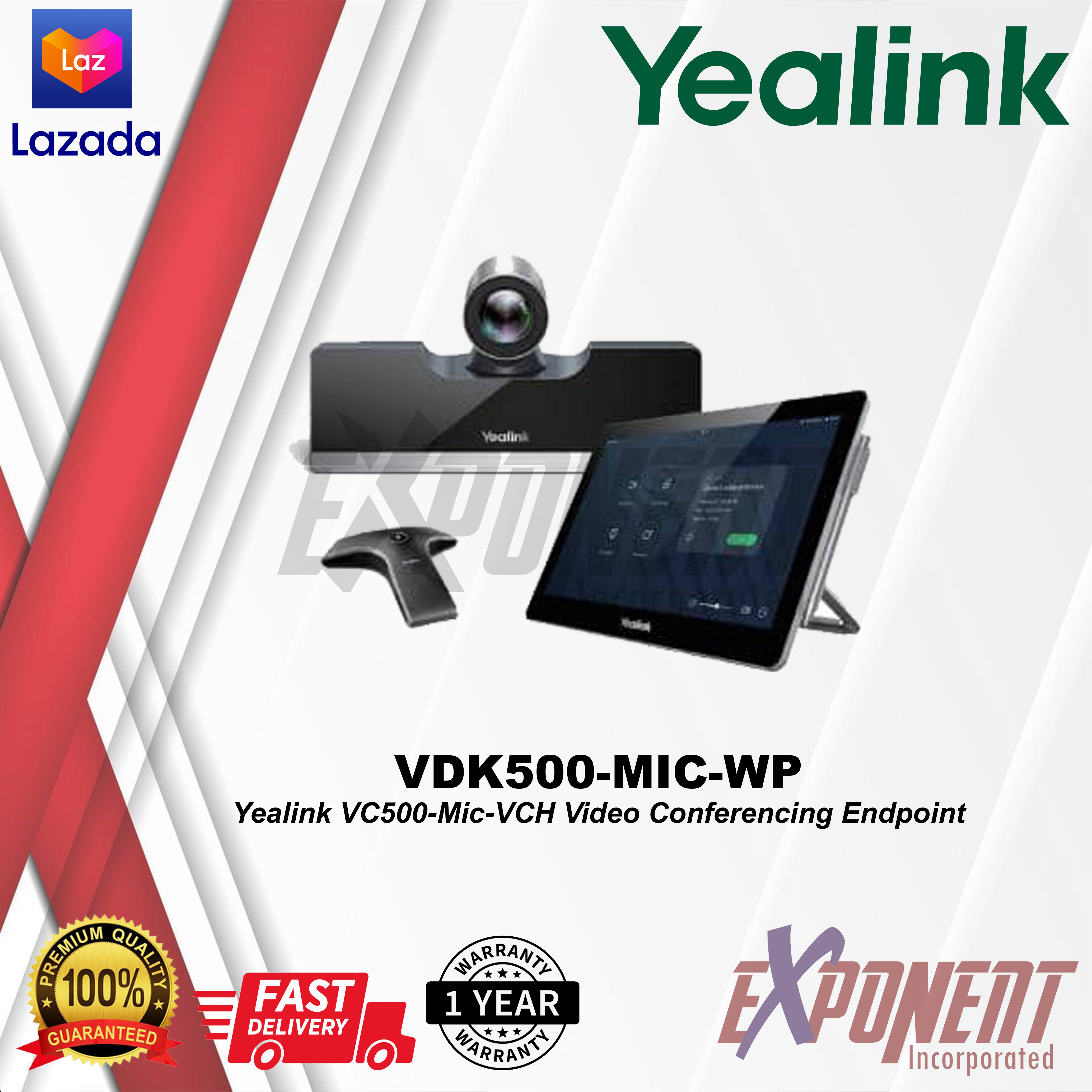 Термінал відеоконференцзв'язку Yealink VDK500 (1080p, 5x зум, Бездротові мікрофони)