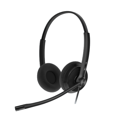 Дротова гарнітура Yealink YHS34 Lite Dual (Поролонові амбушури, QD to RJ9)