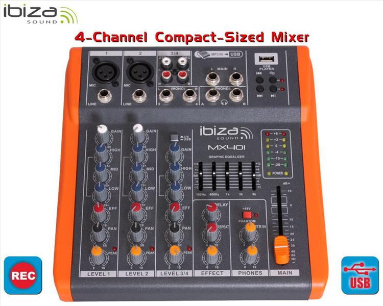 MX401 4 channel mixer