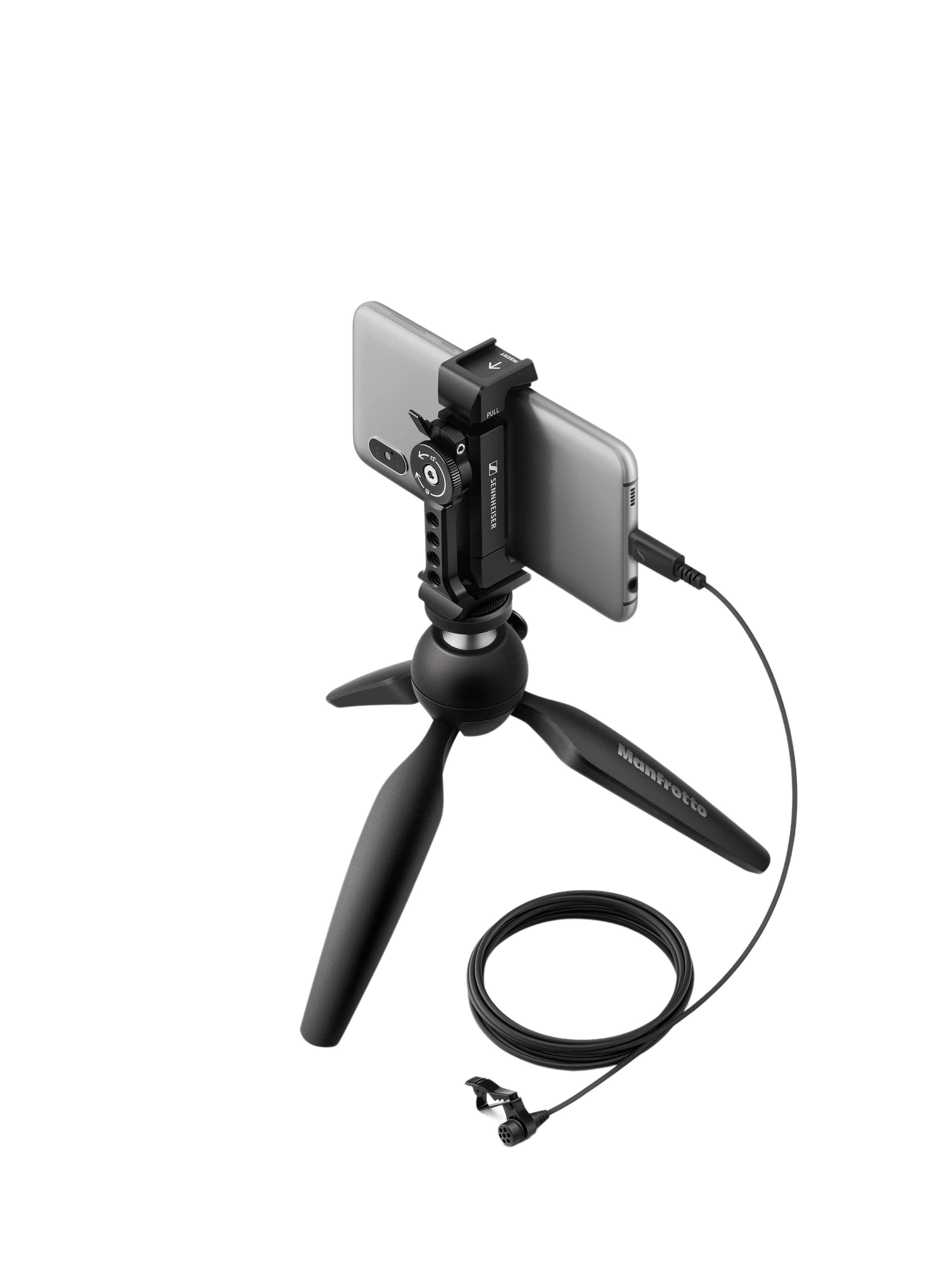 XS Lav USB-C Mobile Kit петличний мікрофон, роз’єм USB-C + Manfrotto PIXI Mini Tripod