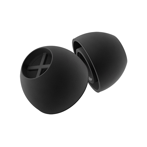 EAR ADAPTER "M" for M3IETW3, 5 pairs, black