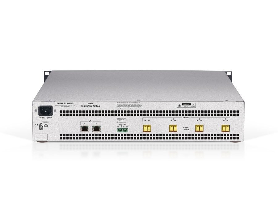TesiraXEL 1200.2   підсилювач 4-канальний цифровий мережевий  з підтримкою AVB/TS, 2 модуля живлення