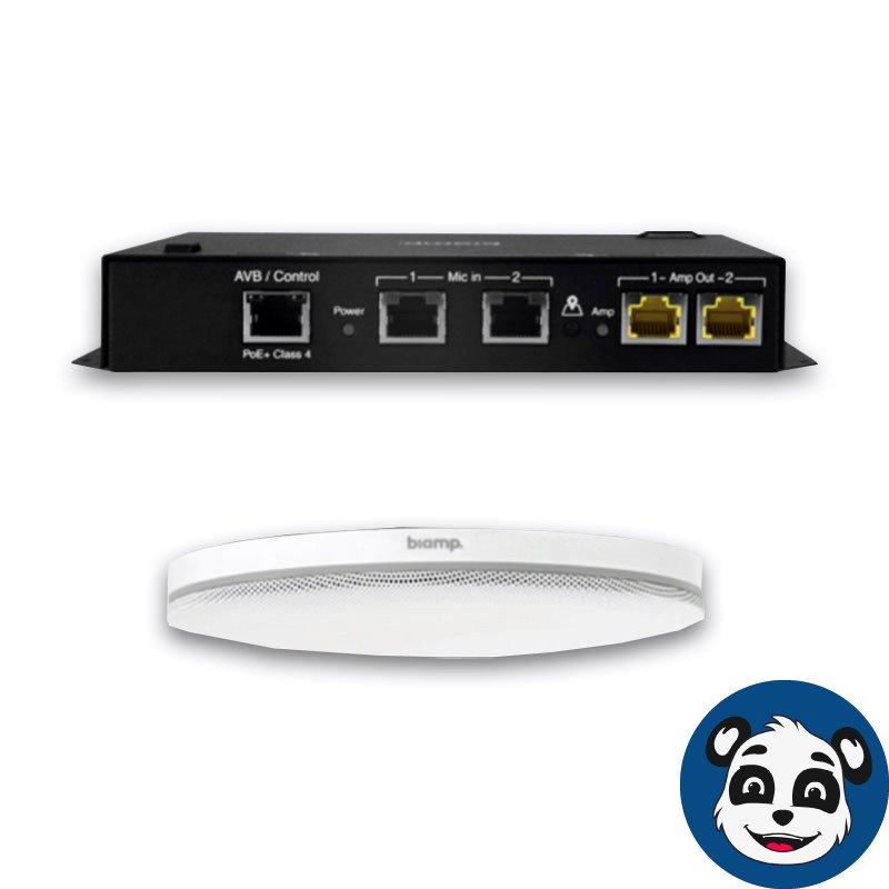 Parlé TCM-XA Black мікрофон стельовий низькопрофільний AVB з PoE+, чорний