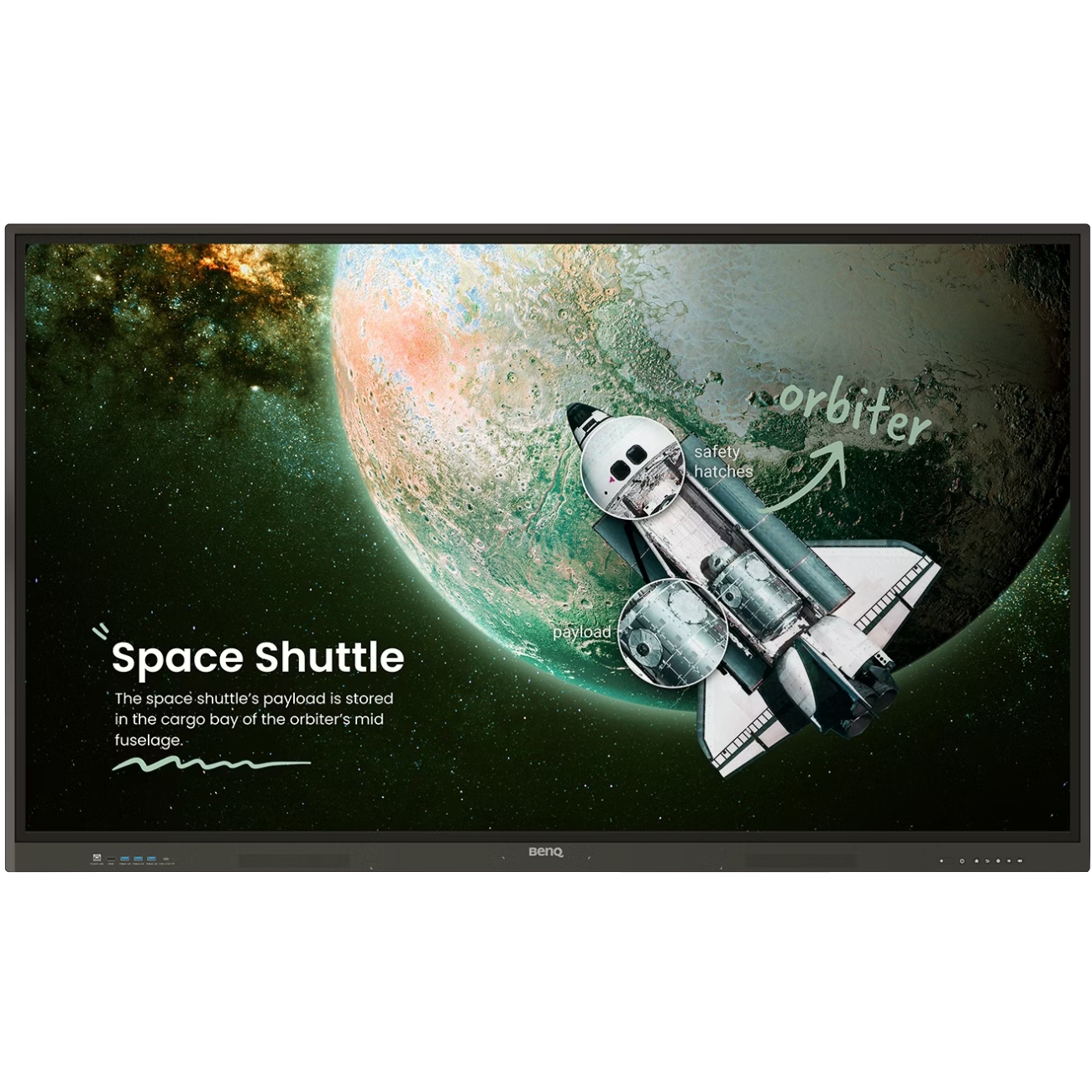 Інтерактивна панель 75" BenQ RE7504A, IPS, UHD, 8Гб/ 32Гб, колонки, кріплення, чорна